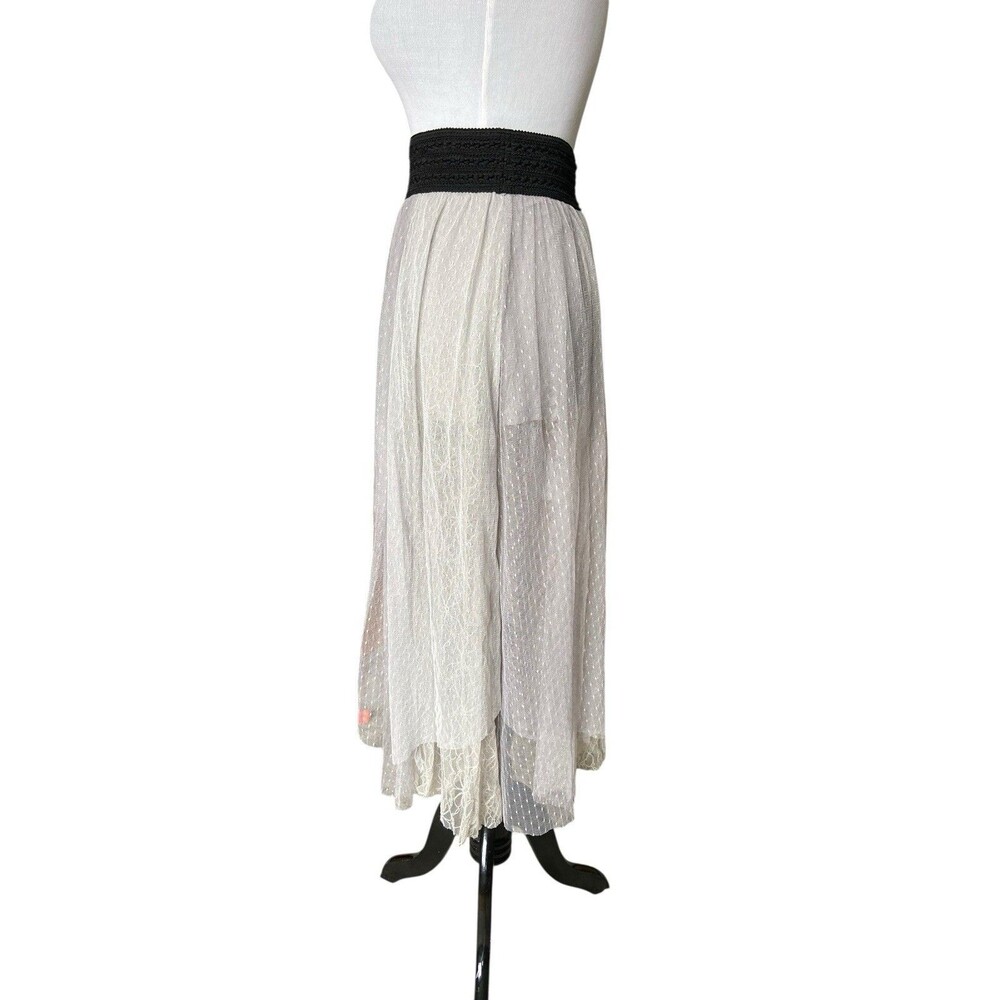 Free People Womens Sugar Plum Fairy Tutu Midi Skirt Size S Ivory Balletcore Boho - Picture 2 of 13